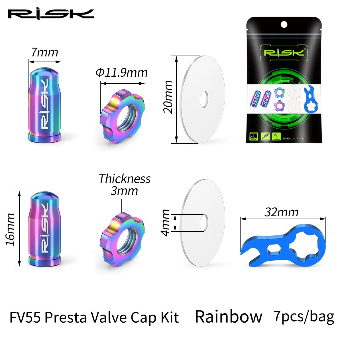 presta 7pcs rainbow