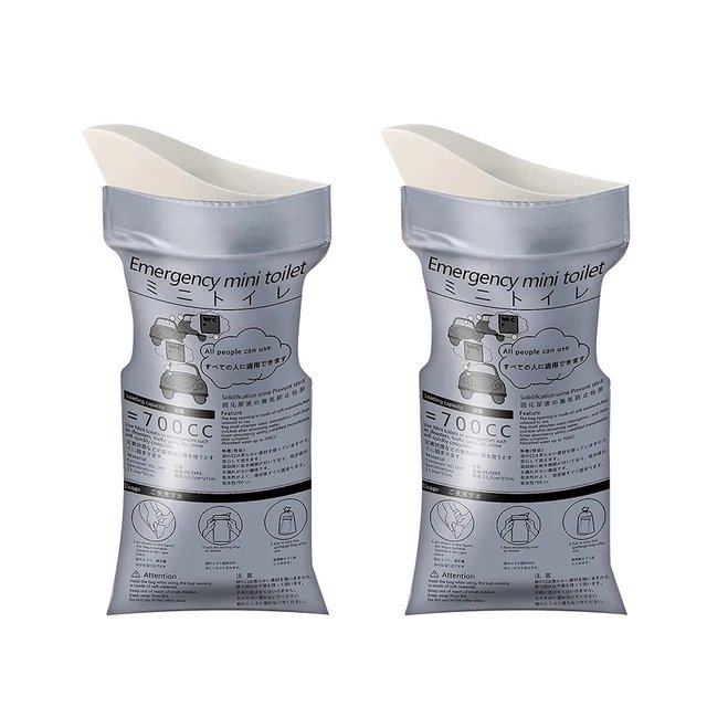 1-5PCS Car Mini Toilet Urine Bag 700cc Outdoor Camping Emergency  Urinate Bags for Women Men Travel Vomit Bag Portable Toilet