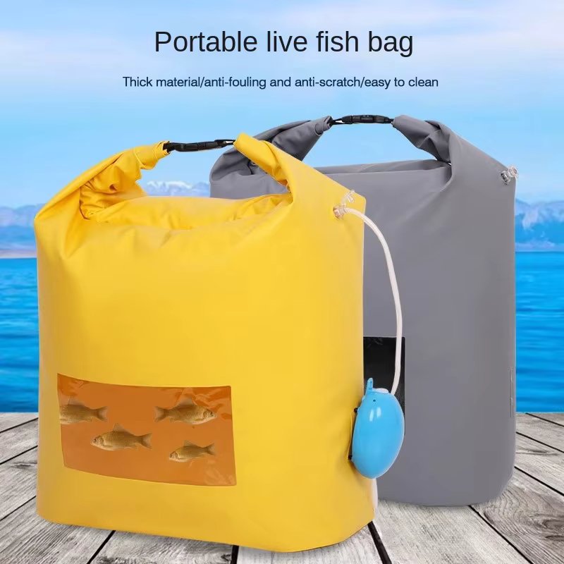 Multi-functional live fish bag Portable folding live fish bag Large capacity with oxygen hole bag fishing supplies bag