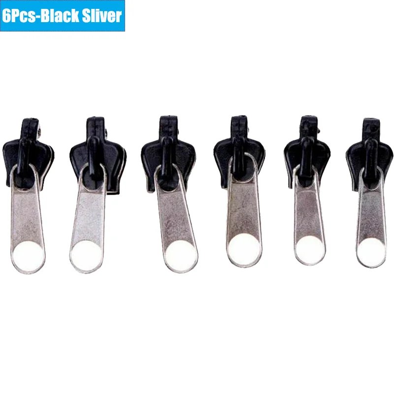 6pcs black sliver