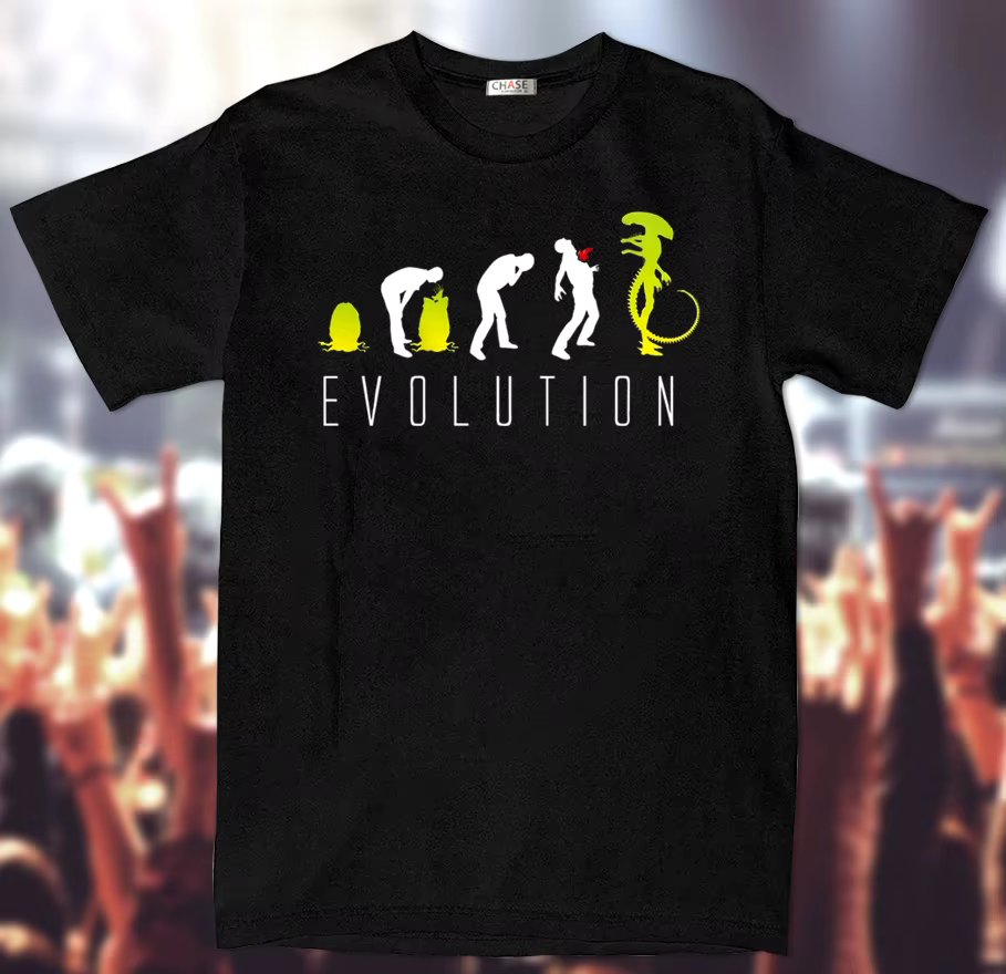 LE 2024 Alien Movie Xenomorph T Shirt Men Pure Cotton Amazing Unisex Summer Tees, graphic t shirts streetwear