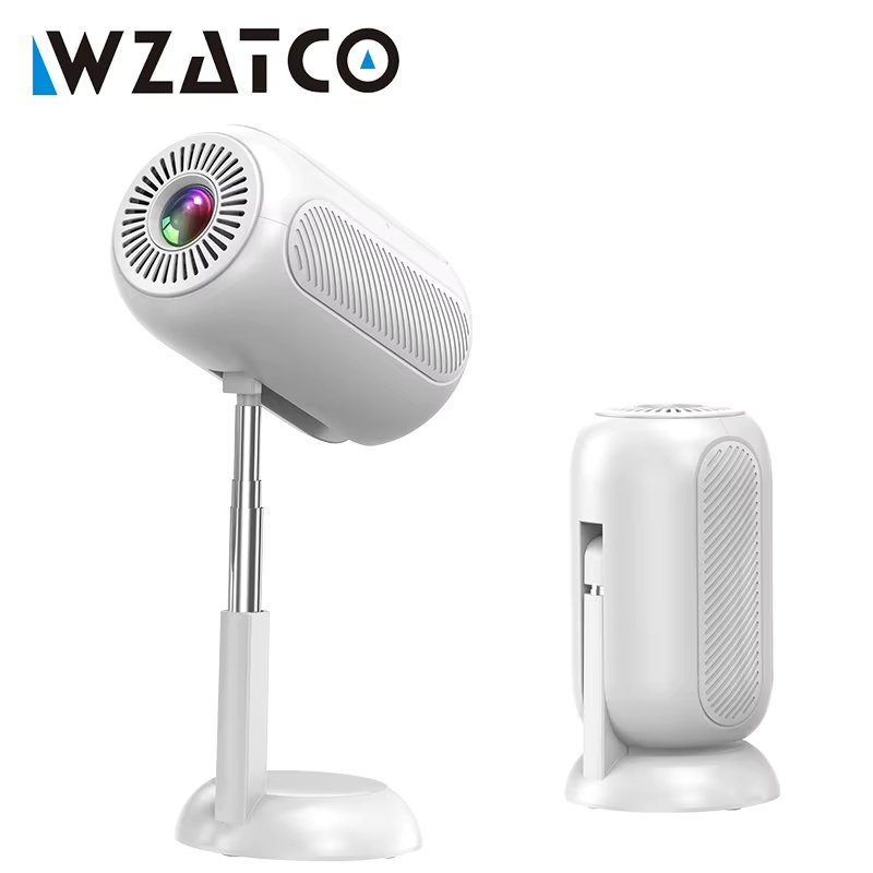 Popular WZATCO T6 Portable Smart Beamer LED Projector Android 11.0 Wifi 1080P Movie Video LCD Projector With Freestyle Ceiling