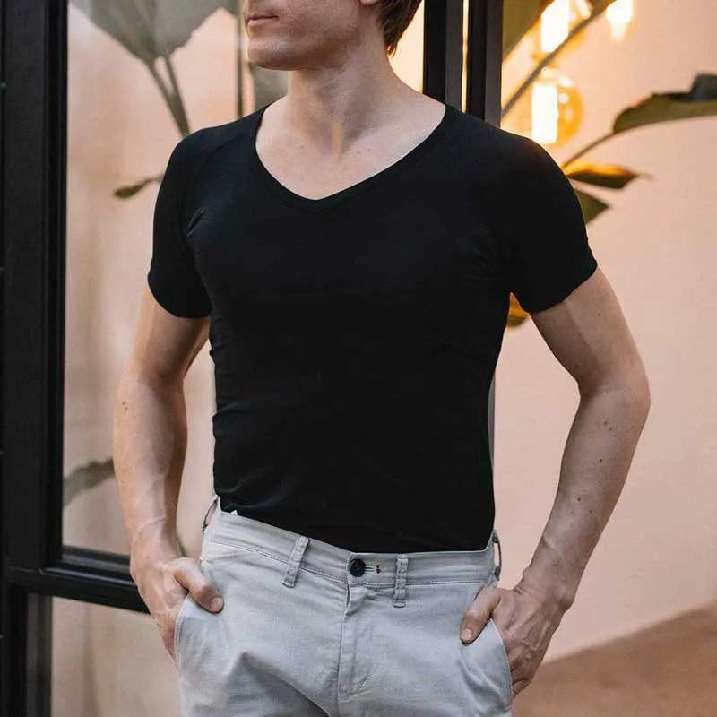 black v neck