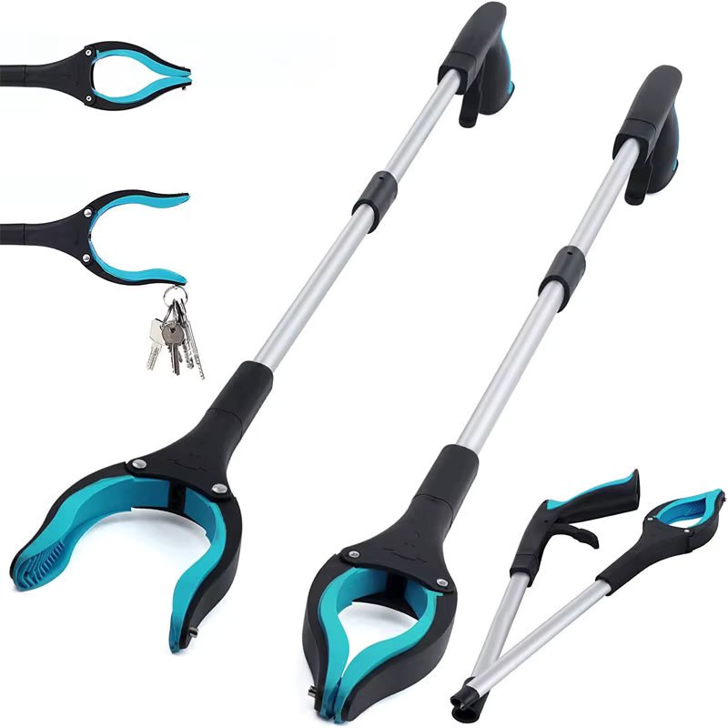Grabber Tool 32" Trash Picker  with Strong Magnetic Tip Deft Claw Reacher Grabber for Elderly 360° Rotating Foldablegripper