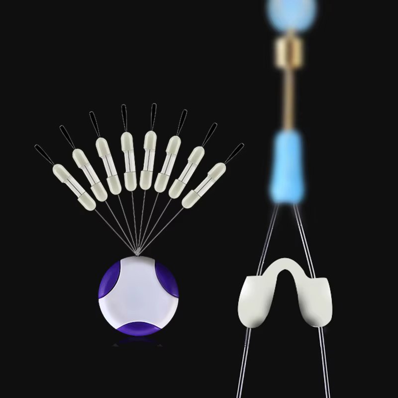 Double Hooks Contactor Device Sub-line Anti-winding Bifurcation Separator Splitter Space Bean Fishing Line Swivel Tying Tool