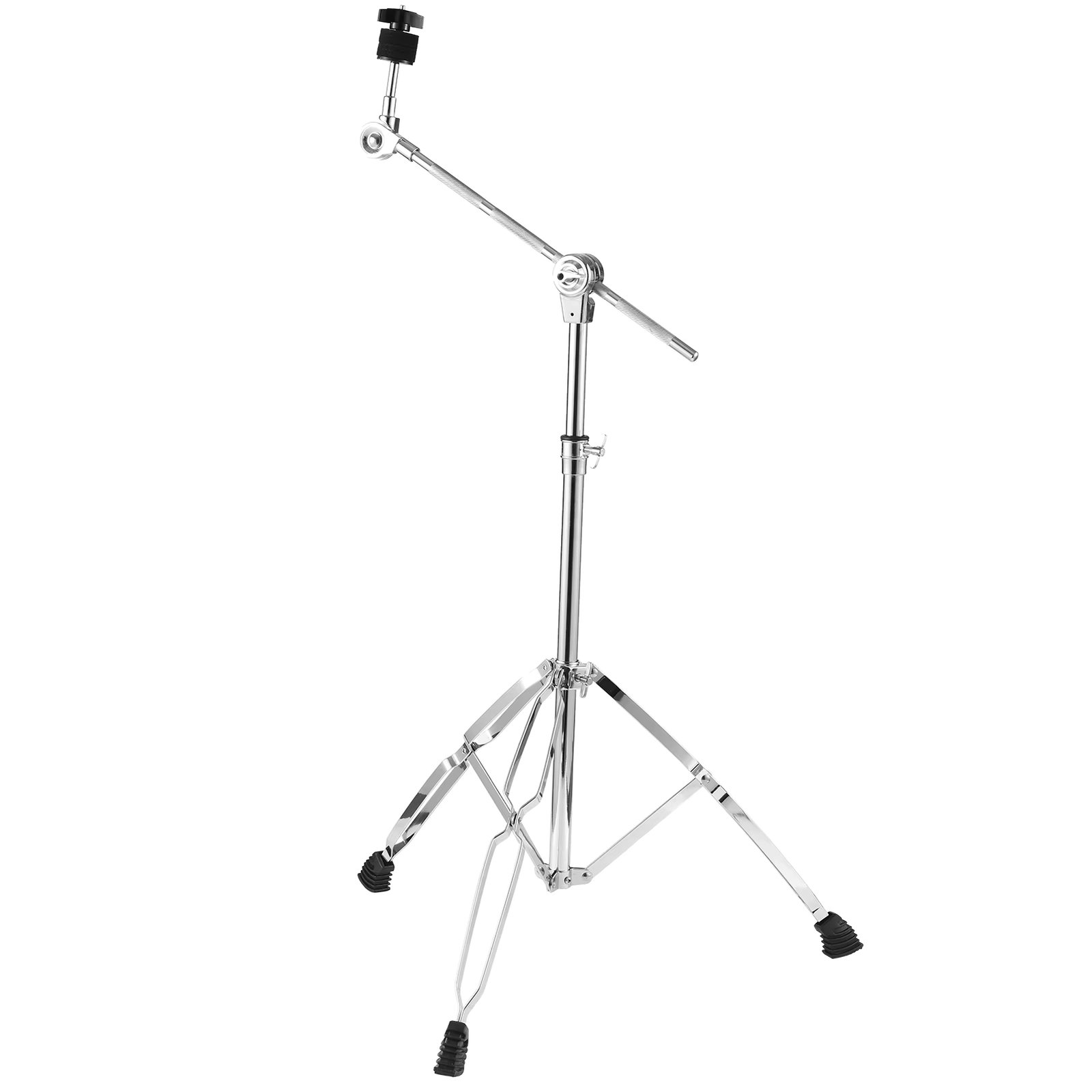 Boom Cymbal Stand Double Braced Legs Height & Angle Adjustable Drum-kit Cymbal with Rubber Feet for Drum