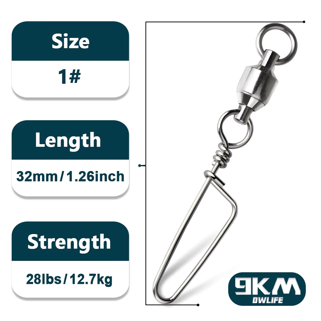 Size1 32mm 28Lbs
