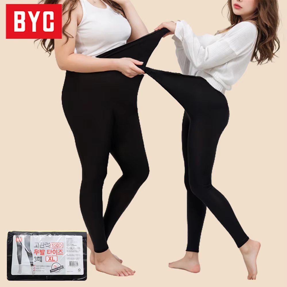 BYC [3 bought] 150D big size unbaled pantyhose female student unbaled stockings tights set