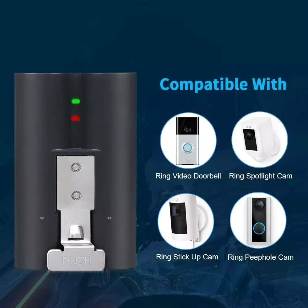 Quick-Release Ring Battery Pack for Ring Video Doorbell 2 3 Plus Rechargeable