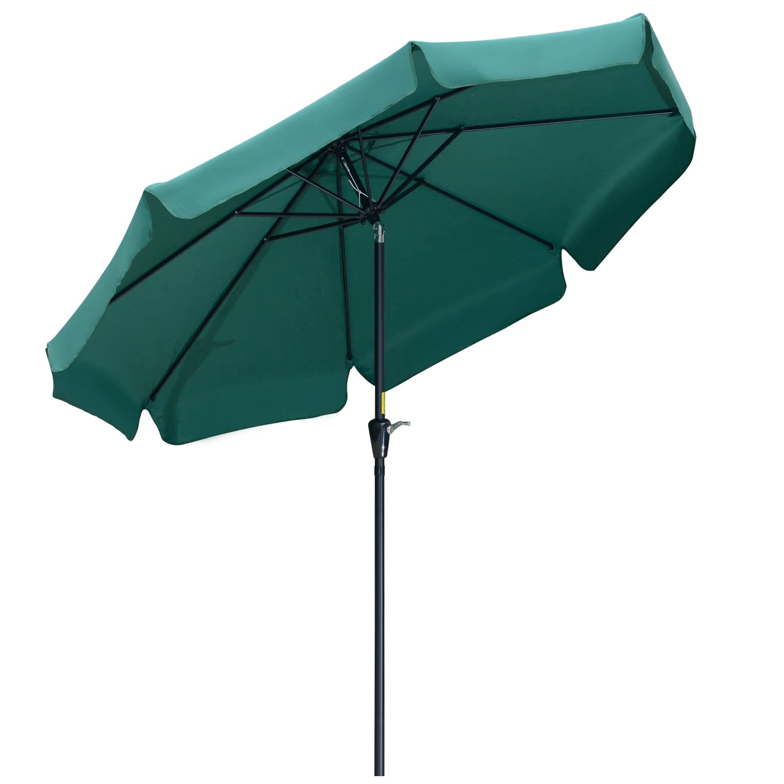 Outsunny Sombrilla de Jardín Ø266x250 cm Protección UV50+ Parasol de Aluminio Inclinable Verde