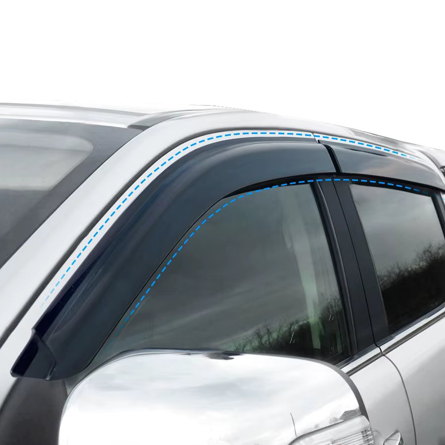 Car Rain Door Visor Window Deflector For NISSAN NAVARA 2015-2024 Double Cab Pickup Truck Car Accessories