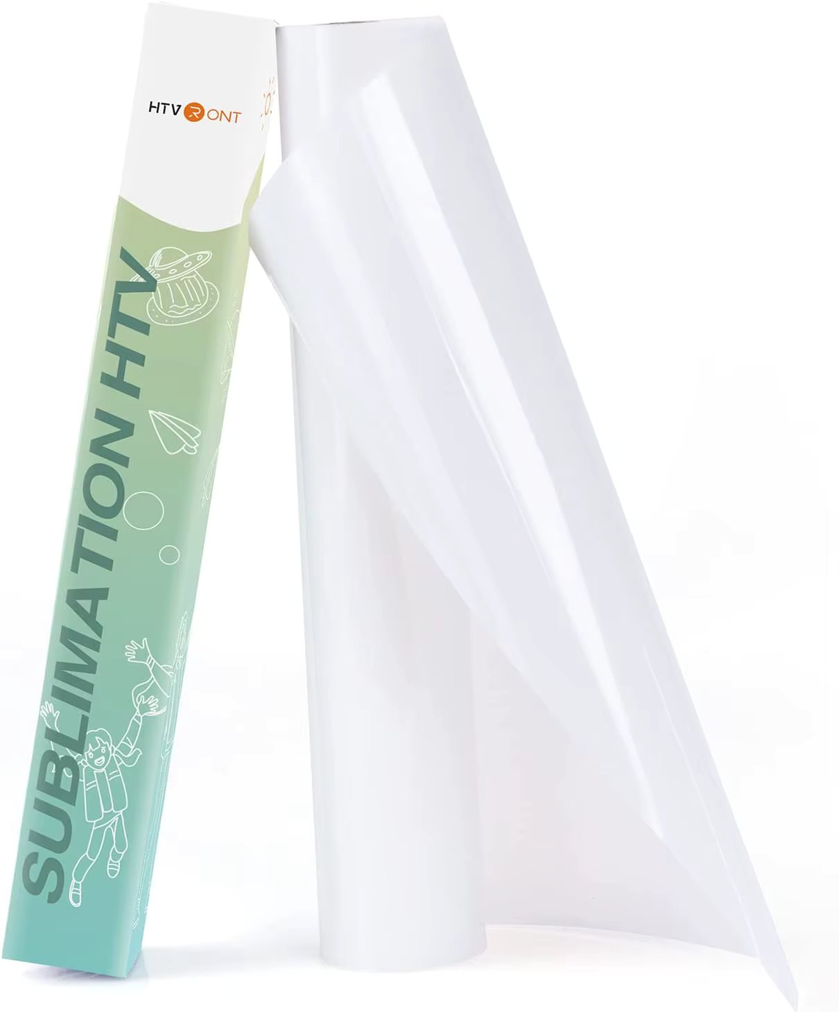 HTVRONT 12inX5ft Clear HTV Vinyl for Sublimation-Upgraded Matte Sublimation Vinyls Wash Durable Clear Dye Sub Htv for T-shirt