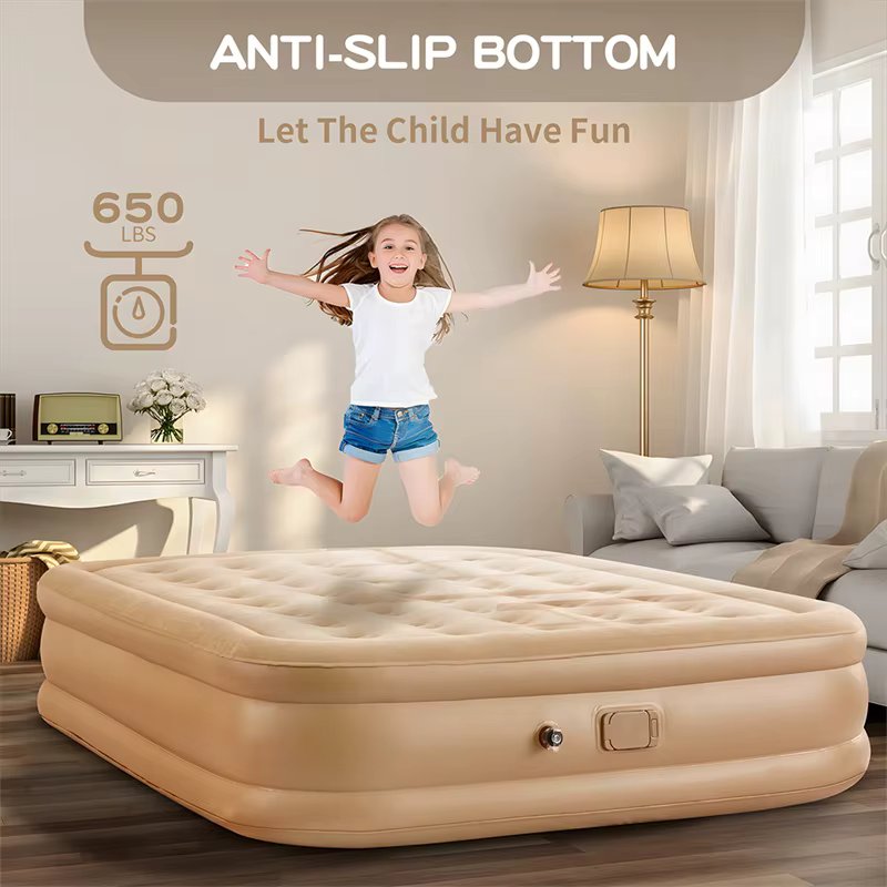 Air Mattress Camping Inflatable Mattress with Electric Air Mattress Pump Lightweight Inflatable Bed Air Mattress for Home Travel