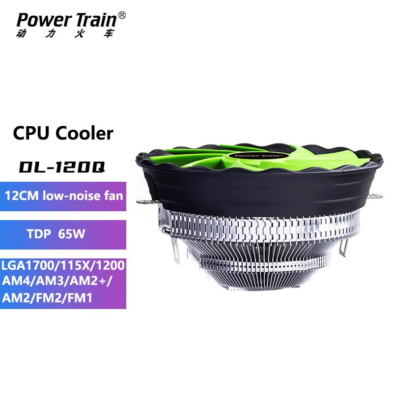 Power train DL-120Q Downward pressure CPU Cooler 120mm Fan Air-cooled Radiator For LGA1150/1151/1155/1156/1200/1700/AM4/AM3/AM2