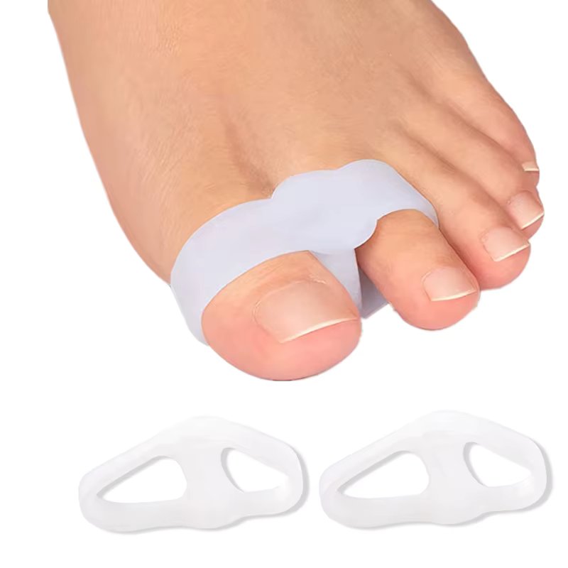 2pcs=1 pair Silicone Toe Separator Spreader Hallux Valgus Bunion Corrector Finger Thumb Correction Straightener Foot Care Tool