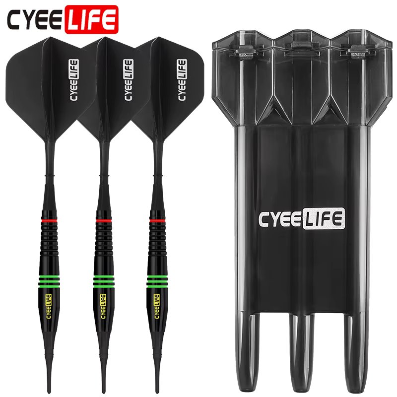 CyeeLife 18g Soft tip Darts with case,Professional Plastic Darts Set With New one piece Flights,Not easy to break