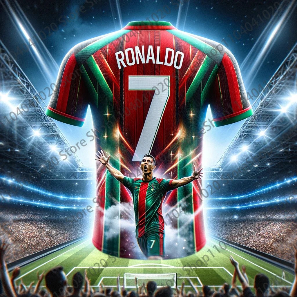 2024 Ronaldo Football Fan Jersey Kids Adult Summer Sports Soccer Training T-Shirt Childrens Top Round Neck Loose New Sweatshirts