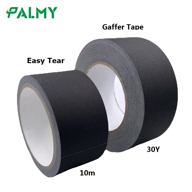Gaffer Tape Non-Reflective Matte Black Cloth Grip For Photography Book Repair Filming Backdrop Stage Cable Heavy Duty Easy Tear