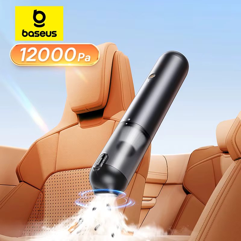 Baseus Wireless Car Vacuum Cleaner 12000Pa Suction Portable Cordless 4-in-1 Air Blower Inflator Pump Compressor Car Cleaning