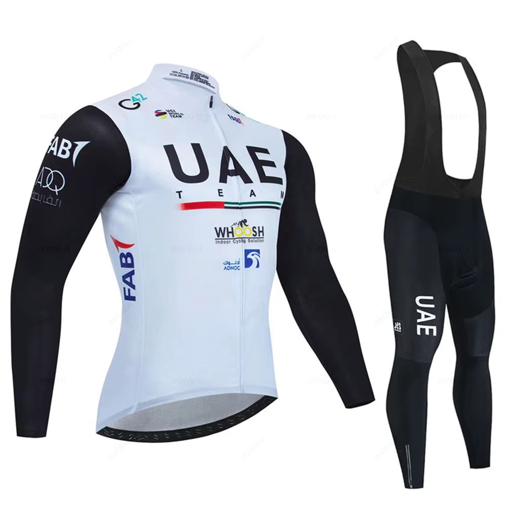 Uae Team Autumn Cycling Jersey Set Bicycle Sportwear MTB Maillot Ropa Ciclismo Road Bike Uniform Long Sleeve Bicicleta Clothing