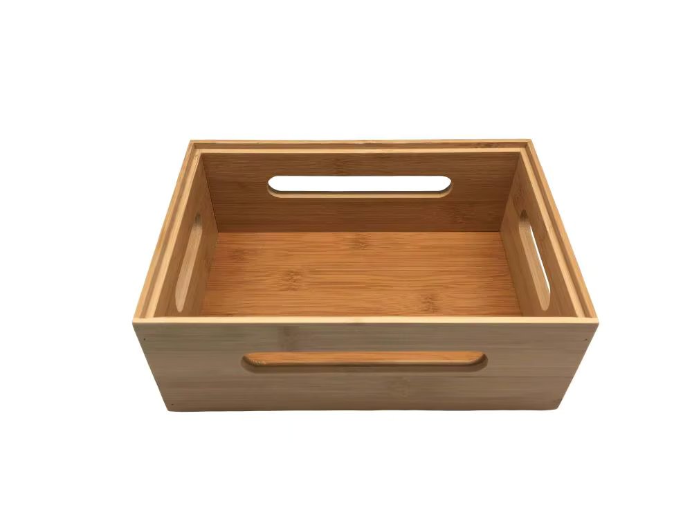 Stackable bamboo hollow box 23,5x16x9cm-Oikos