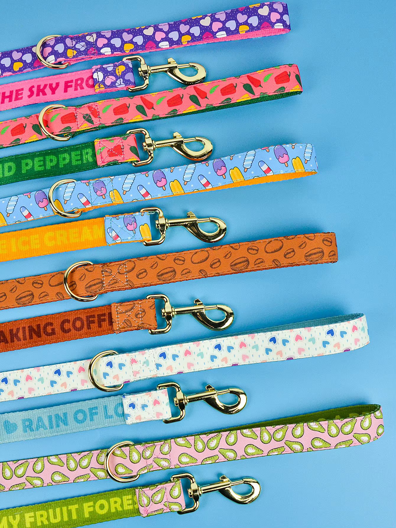 Valentine's Day and New Year's gift For Dog Lovely Pet Traction Rope Double-Sided Printing Pet Dog And Cat Holiday Gift Leash