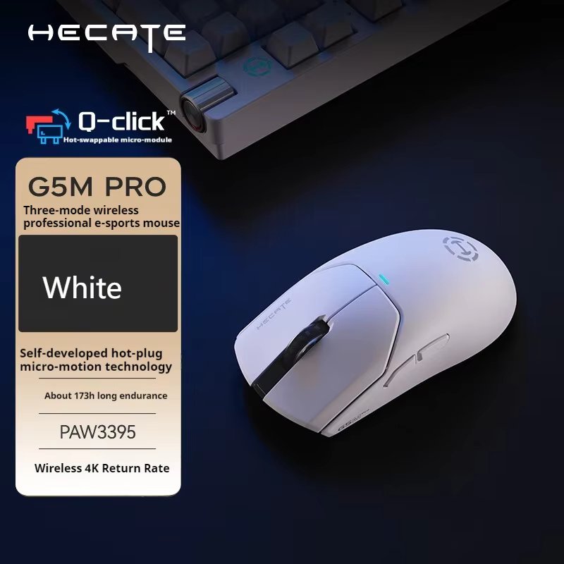 EDIFIER HECATE G5M Pro Wireless Mouse 4k  Bluetooth Tri Mode PAW3395 Ergonomics Low latency Customized Gaming Mouse Laptops