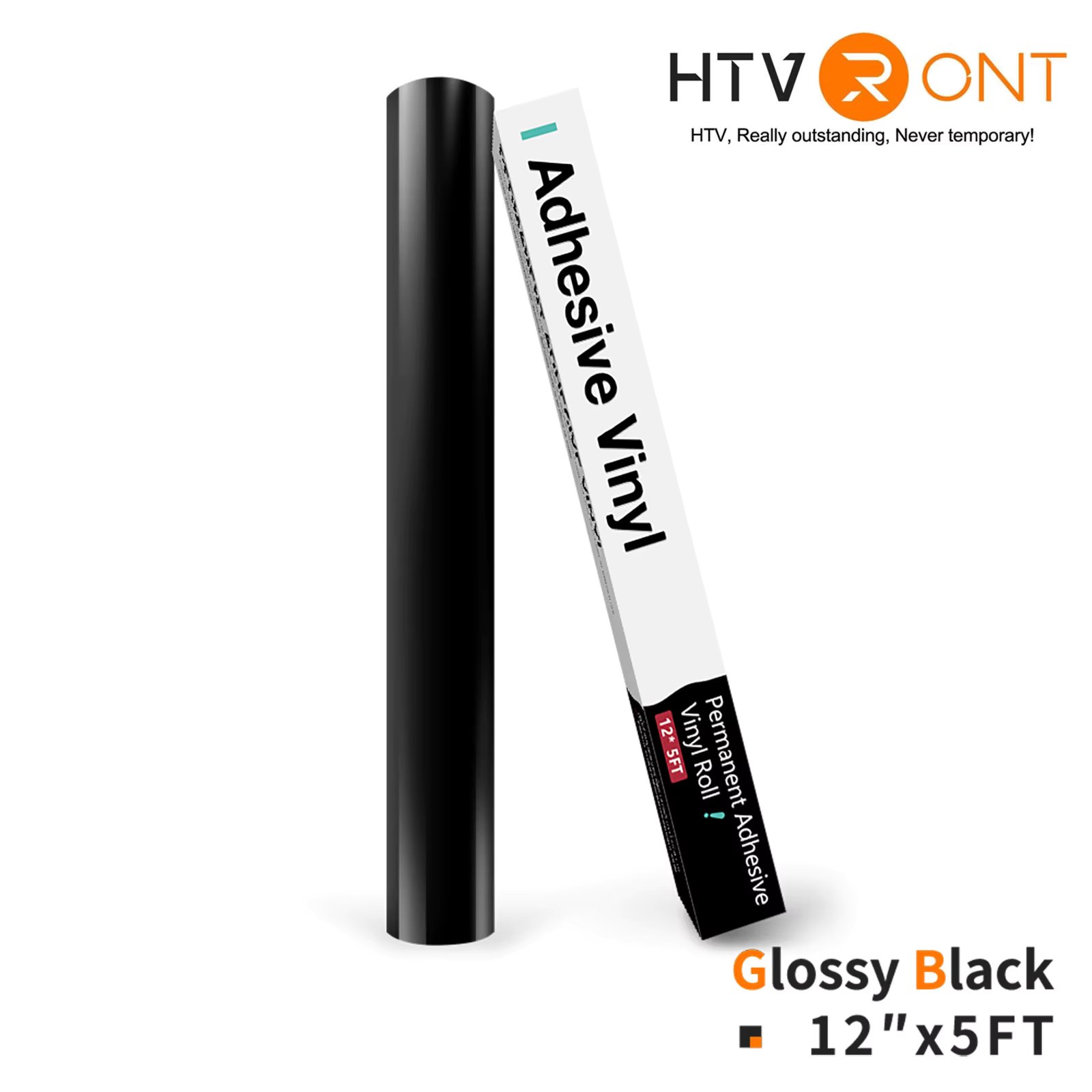 HTVRONT 12"X 5ft Permanent Adhesive Vinyl Roll 30x152cm Glossy Self-adhesive Film For Cricut Craft Art Sign Decal Windows Glass