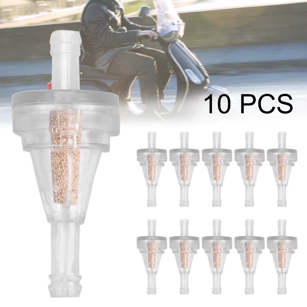 10pcs Motorcycle Fuel Filter Inline Gas Gasoline Filter For Dirt Pite Bike ATV UTV 1/4" 6.3mm Motorbike Accessories