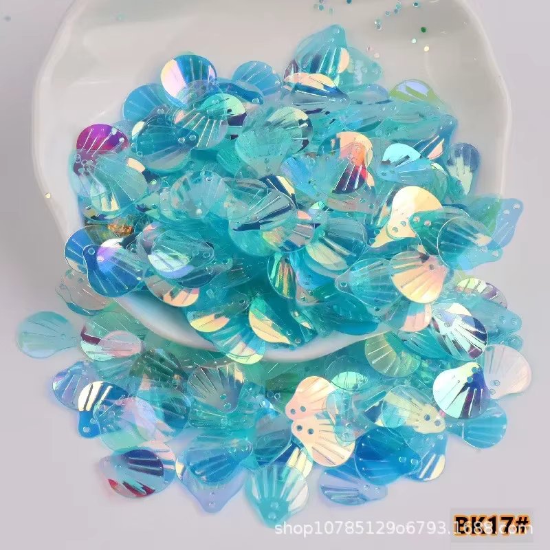 10g/Bag13mm Transparent Shell Mermaid Fish Scale Sequins PVC Paillettes DIY Wedding Sewing Dress Craft Lentejuelas Accessories
