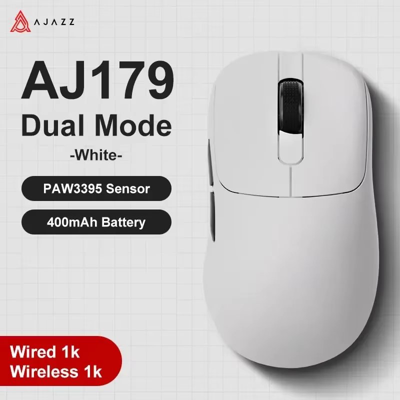 AJAZZ AJ179 PRO 2.4G Gaming Mouse Wireless Bluetooth Mouse 26000DPI PAW3395 Ergonomic Mouse Lightweight for Computer Laptop PC