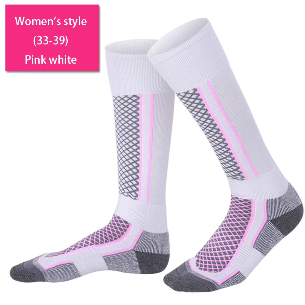 2pcs Winter Warm Thickened Ski Socks Hiking Stockings for Women Men Children Anti-cold Skiing Socks Sportswear