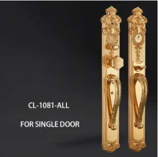 Luxury European Style/ Brass  Villa Door Lock Security Hotel Entry Double-Open Folio Solid Wood