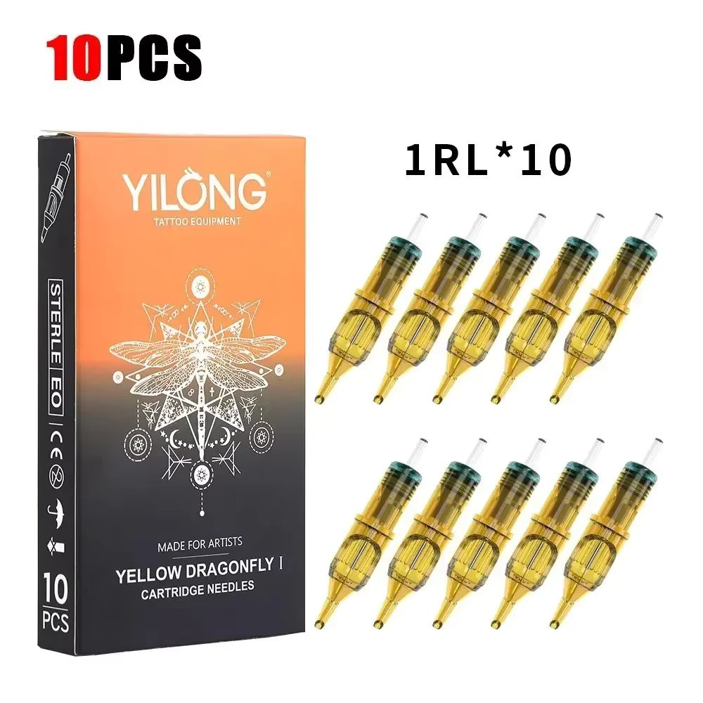 10/20PCS Disposable Tattoo Cartridge Needle RL RM RS M1 Eyebrow Tattoo Permanent Makeup Needle Tattoo Pen Machine Accessories