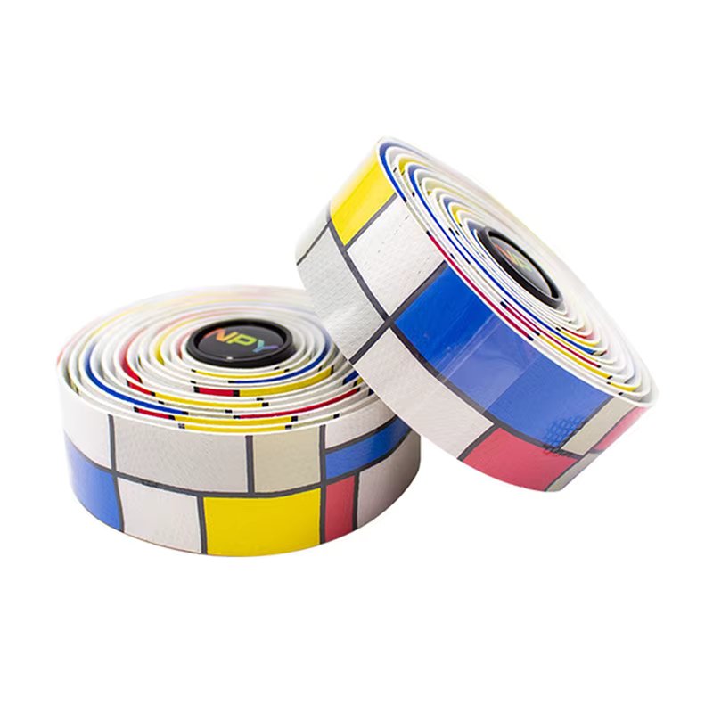 Road Bicycle Handlebar Tapes Gradient Pro Bike Cycling Anti-Vibration Colorful Handle Bar Straps With End Plug Cork Wrap BC0573