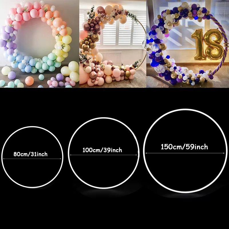 1set Round Balloon Arch Kit Holder Bow of Balloon Circle Wreath Balloon Stand Support Wedding Birthday Party Decor Baby Shower