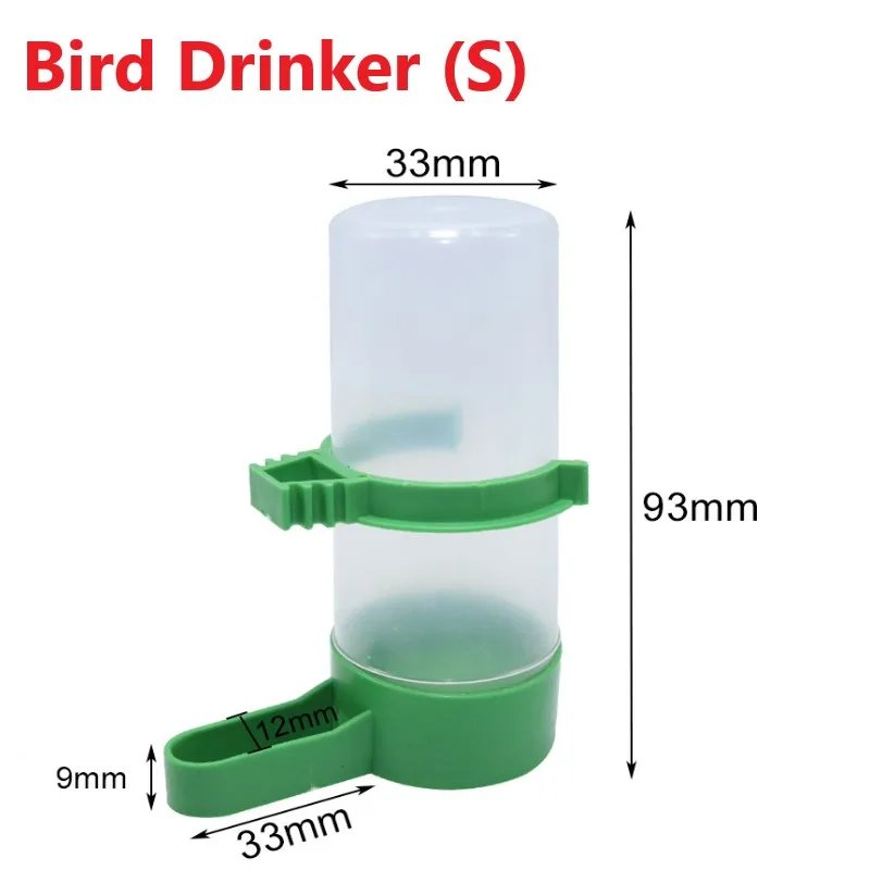 1pcs Bird Water Drinker Feeder Automatic Drinking Fountain Pet Parrot Cage Bottle Drinking Cup Bowls Pet Bird Supplies Dispenser