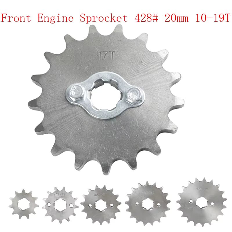 For Loncin Zongshen Lifan Shineray 150 200 250cc ATV Pitbike Motorcycle Moped Motocross Front Engine Sprocket 428# 20mm 10-19T