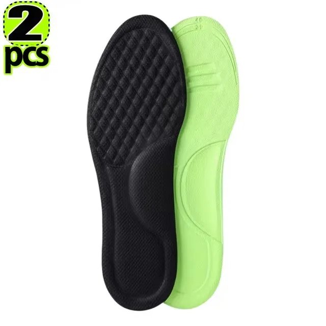 12/2pcs Sports Insoles for Shoes 5D Massage Soft Deodorant Breathable Shock Absorbant Cushion Running Insoles for Feet Men Women
