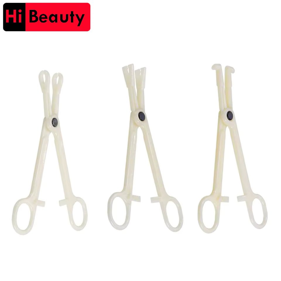 1PC Disposable Sterile Slotted Round Navel Forceps Clamp Triangle Open Plier Ear Nose Piercing Tools Tattoo Piercing Supply