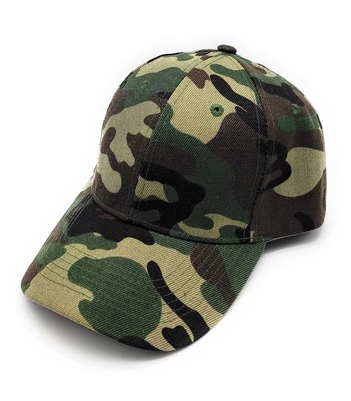 Tradineur Adult Military Cap, Polyester 100%, velcro Back Fit, Sport Accessories, skate, Outdoor (Camouflage