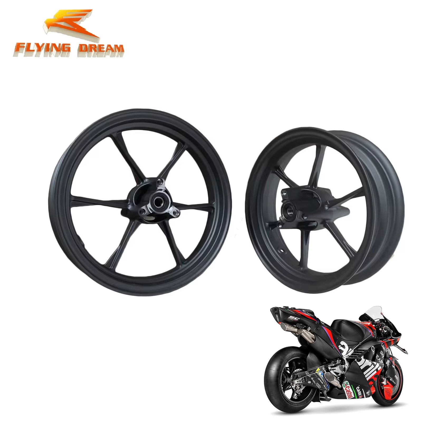 Flyingdream 12" Rims Front 2.15 Rear 3.00 For Pit Bike Motard 12" Supermoto Mini GP Wheel