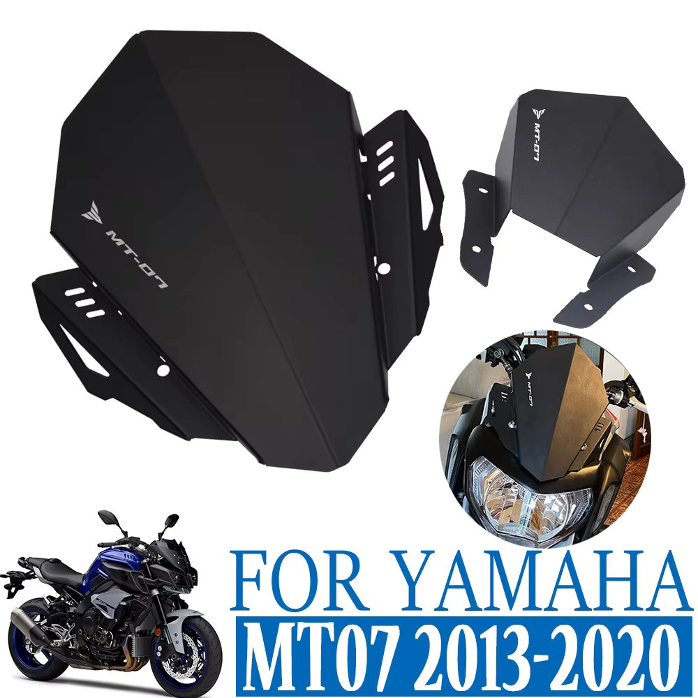 Motorcycle Windshield for YAMAHA MT07 FZ07 MT FZ 07 2018 2019 2020 2013 - 2017 Front Wind Deflector Windscreen Cover Guard