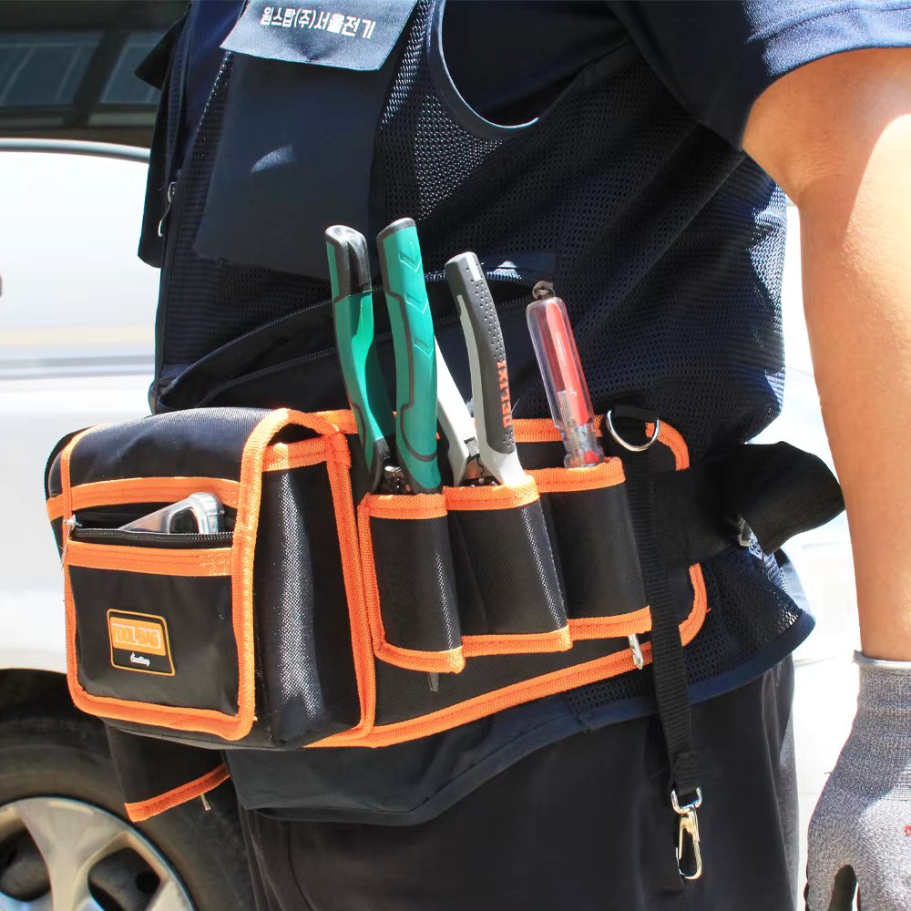 One-stop durable tool belt tool pocket