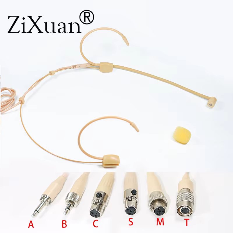 Headband Head Wearing Unidirectional Microphone for Shure Sennheiser AKG MiPro Audio Technica 4Pin 3Pin TA4F 3.5mm Lock