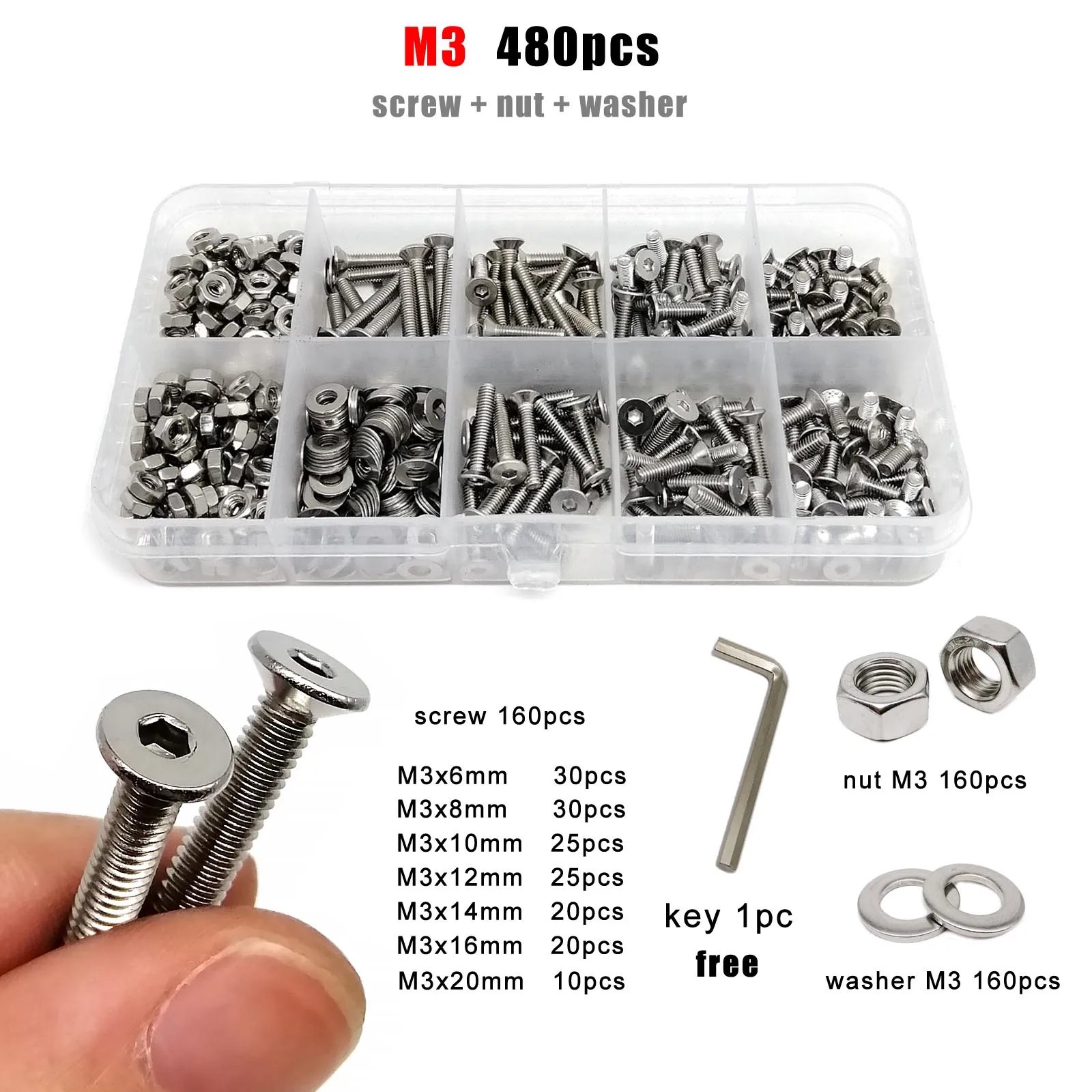 M3 480pcs