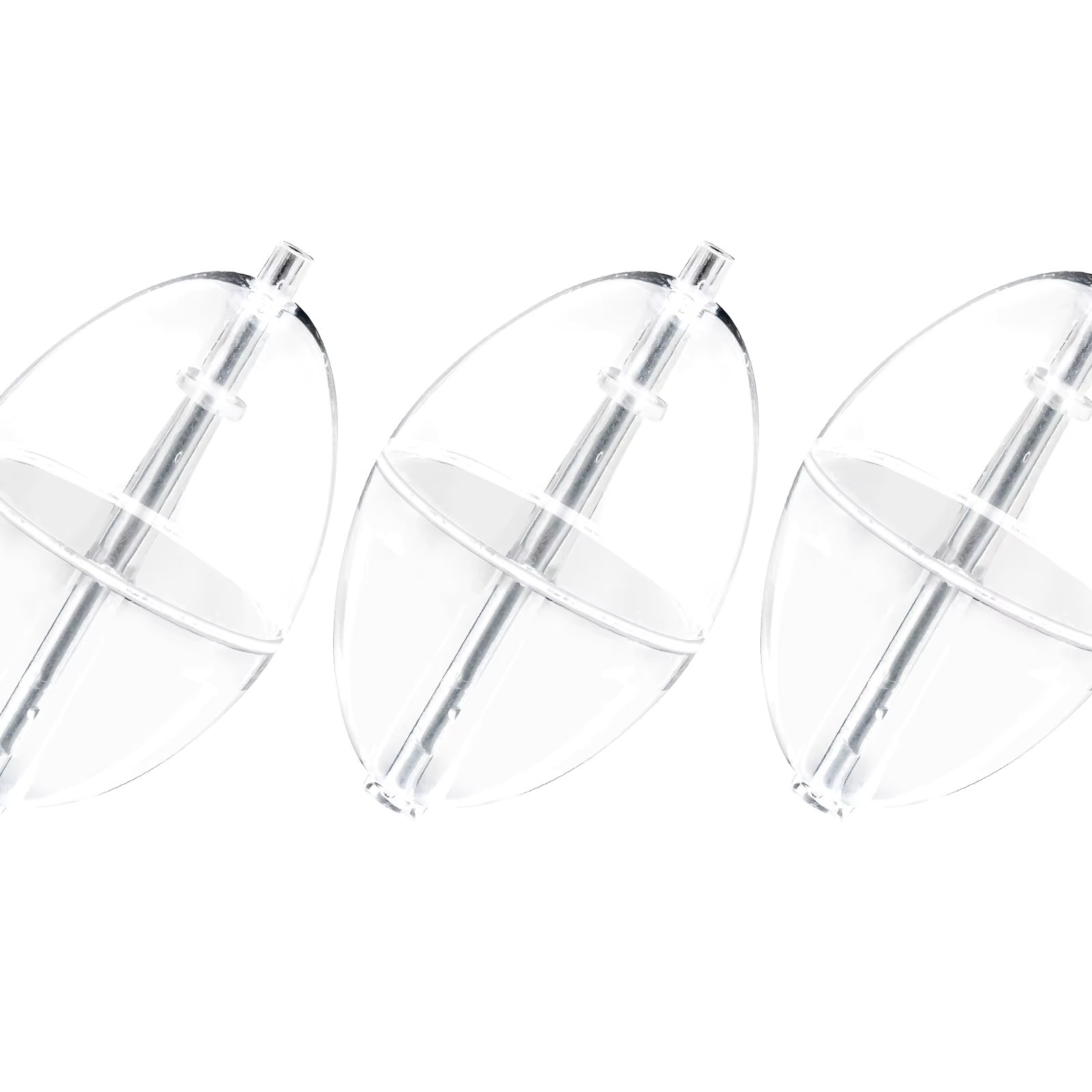 10pcs Fishing Float Buoy Bobber Strike Indicator PVC Plastic Clear Surface Float Water Bubble Float Transparent Slip Bobber