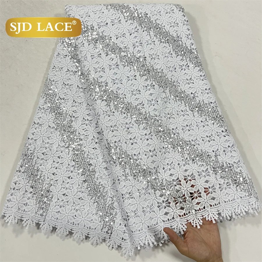 8White Sequins Lace