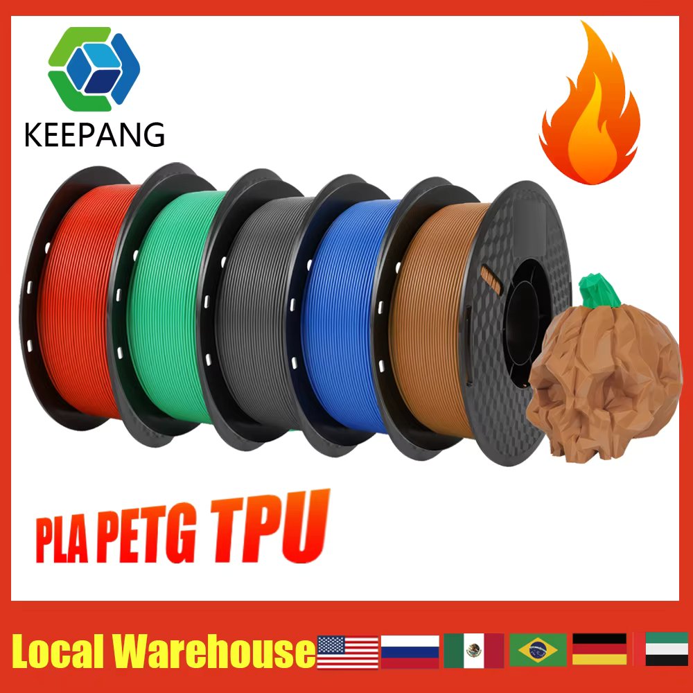 3D Printer PETG TPU PLA Filament 1KG 1.75mm Spool Wire Multiple Colour Black White Gray High Quality 3D Printing Materials