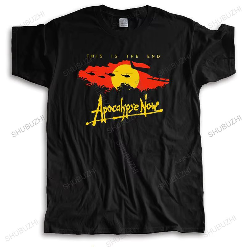 Fashion 80s Movie Apocalypse Now This Is The End T Shirt Men Short Sleeve Streetwear Vietnam War Congo Tshirt Cotton Tee Apparel